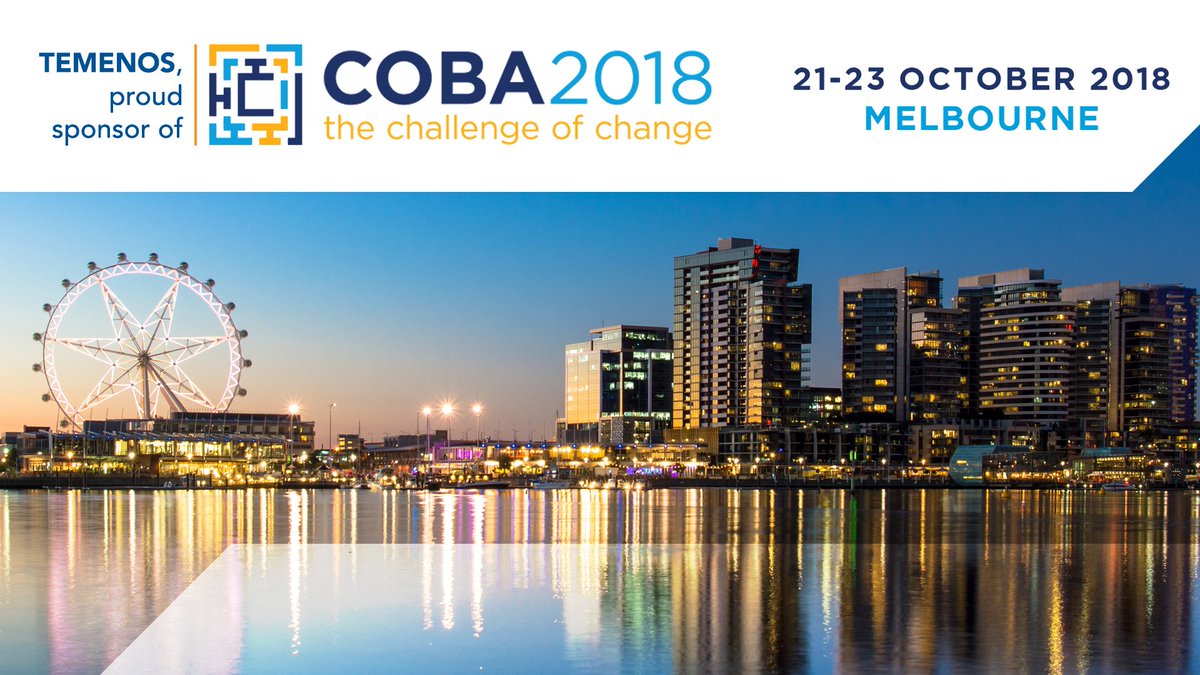 Temenos's tweet photo. Temenos Australia is a proud sponsor at this year’s COBA 2018, the Customer Owned Banking Convention, the industry's premier annual convention. See you there! https://t.co/o2TmYkQyHN #COBA2018 #CreditUnions #Banking https://t.co/E4GJSEAyiW
