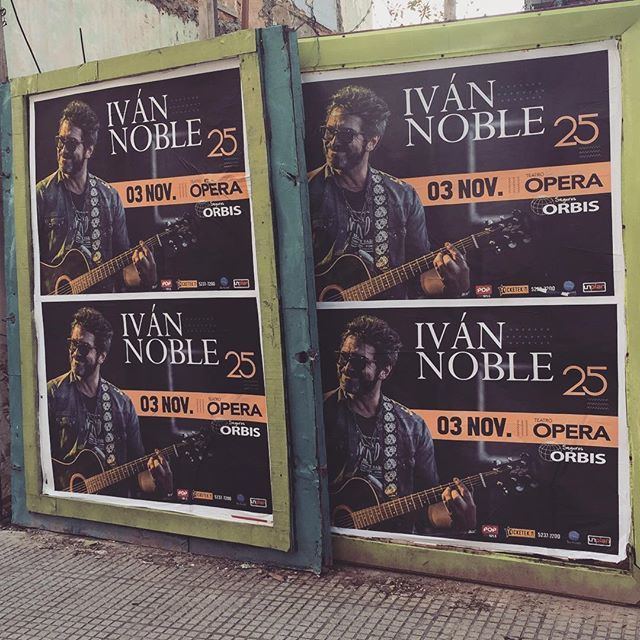gustimartelo's tweet photo. Las paredes de Buenos Aires empiezan a comentar el festejo de @ivanoble por los #25 años de Manos Vacías el 3 de noviembre en el Teatro Opera. Anticipadas por @ticketekar #musica #showsenvivo #festejo #aniversario #noviembre #teatrooperaorbis https://t.co/rJlJopZBpH