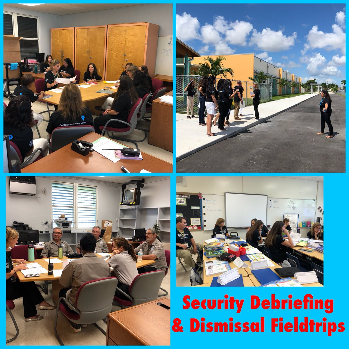 AileenVega123's tweet photo. DEBRIEFING meetings...because we are always trying to improve &amp; make things better for all our students and staff! #gradelevels #securityteam #BeyondthePromise @MiamiSup @edwinlopezMDSPD @CROEAcosta @CROJPACE3 @MDCPSCentral @ValtenaBrown @jldotres @MiamiCAO @MDSPD https://t.co/rFn5qJ3vcO