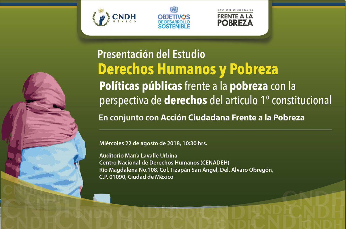 En coordinación con la <a href="/CNDH/">CNDH en México</a> y bajo el auspicio institucional de la Fundación para la Paz participamos en la elaboración de un estudio sobre la relación entre la pobreza y su afectación a los derechos humanos goo.gl/jf7bS1