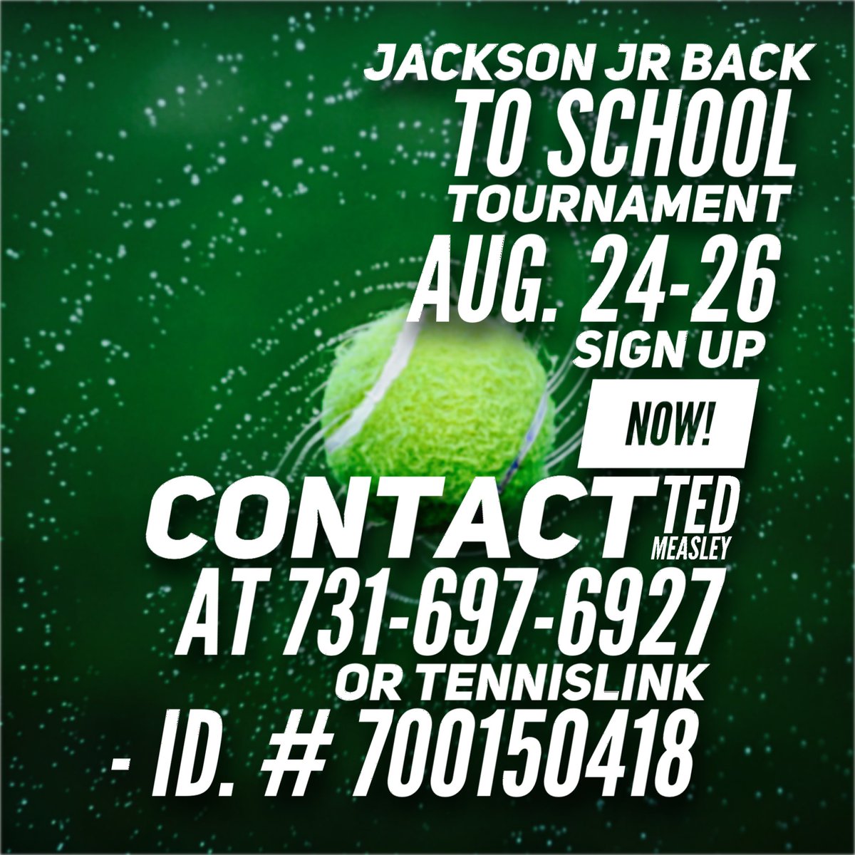 TedMTennis's tweet photo. SIGN UP DEADLINE TONIGHT @ 11:59 pm 😳 https://t.co/LIIqQECkmT