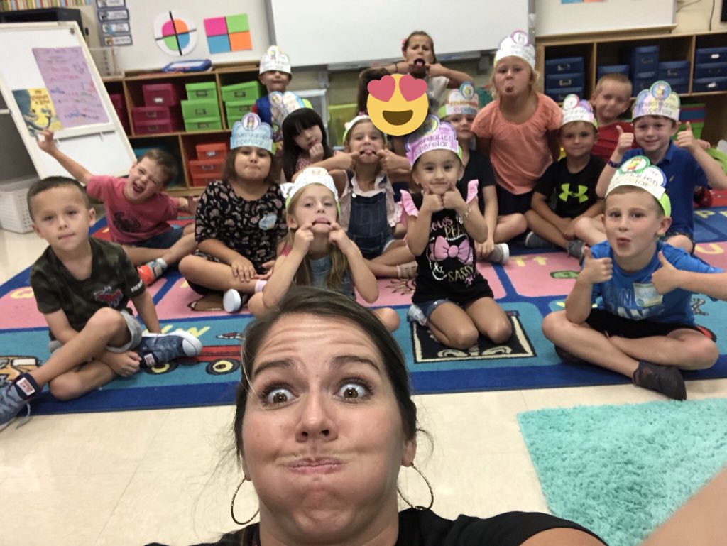 First day of Kindergarten calls for a silly picture! 🤣😜 #CiboloCreekES #firstday2018 #happyclassrooms