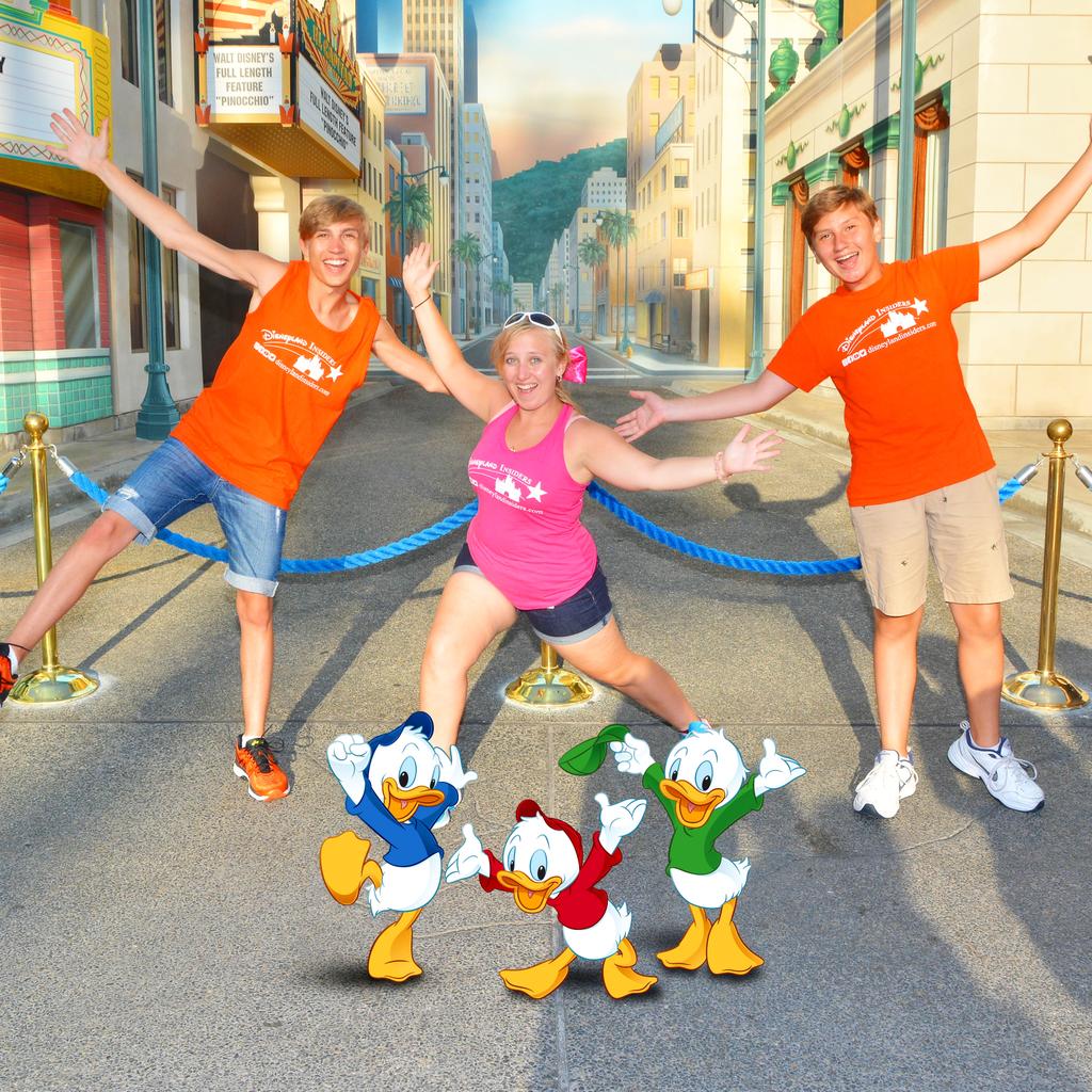 heyinsiders's tweet photo. Thank you @Disneyland for helping us celebrate #DisneyPhotoPassDay ! Huey, Dewey, and Louie are amazing! 😁 #ducktales #getmorehappy #Disneyland https://t.co/onakJgz2si