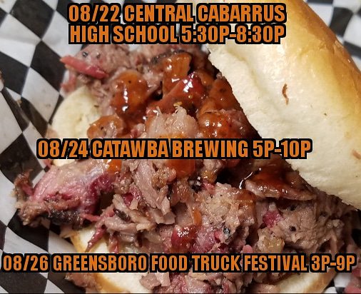 T2CSmokehouse's tweet photo. 3 chances to catch us this week! No excuses! 👌

#t2csmokehouse #bbq #texas #carolina #bbqandbeer #caterer #foodtruck #clteats #cltfood #brisket #pork #chicken #nachos #CharlotteNC #cltfoodtrucks #cltfoodtruck #findt2c #eatmorebbq
#kidsmeals #glutenfree #vegetarian https://t.co/ZVnoCk6gwk