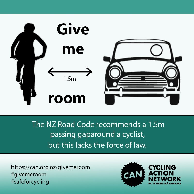 Fed up with close passing? Join our campaign for a Safe Passing Rule our.actionstation.org.nz/petitions/give…