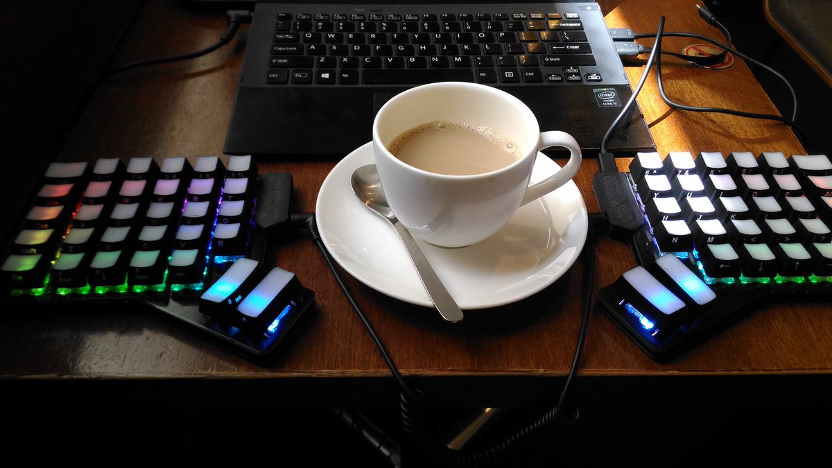 Zen keyboard with coffee