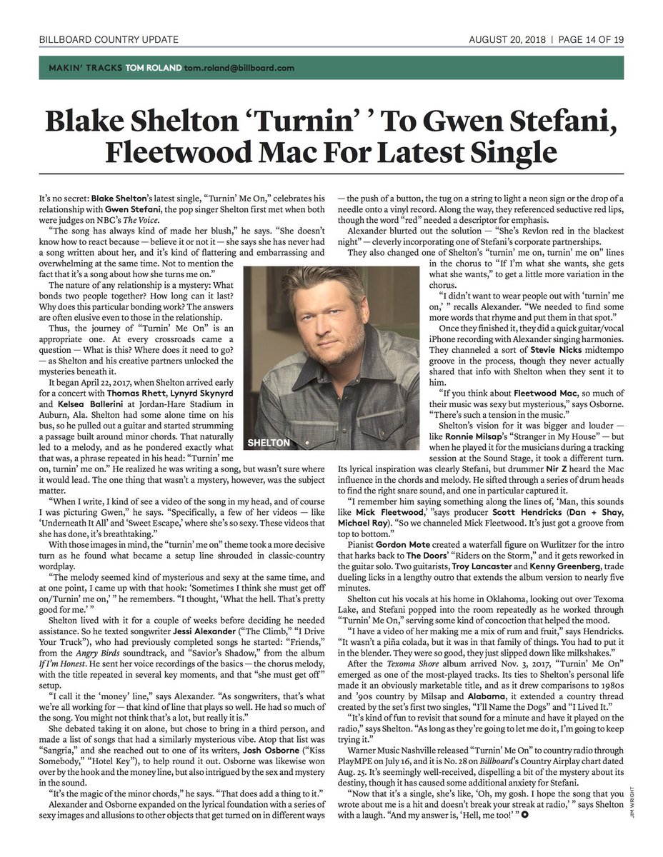 arcangelcricket's tweet photo. Everybody loves Gwen, Blake is only validated what fans already see. She turns on all of us.....straight, gay, black,white, purple & upside down.....lol. But it's nice to know his love is current as the day is long. #GwenStefani #BlakeShelton #turninon #song https://t.co/lybX9lvUQ8
