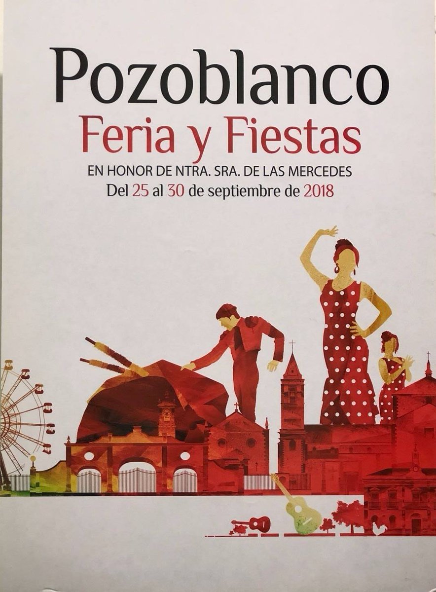 AytoPozoblanco's tweet photo. ¡Ya huele a feria!💃

Desde hoy y hasta el viernes, 24 de agosto, puedes votar por tu cartel de feria 2018 favorito, en la Oficina de Turismo Pozoblanco. https://t.co/OsGfj3UfQj