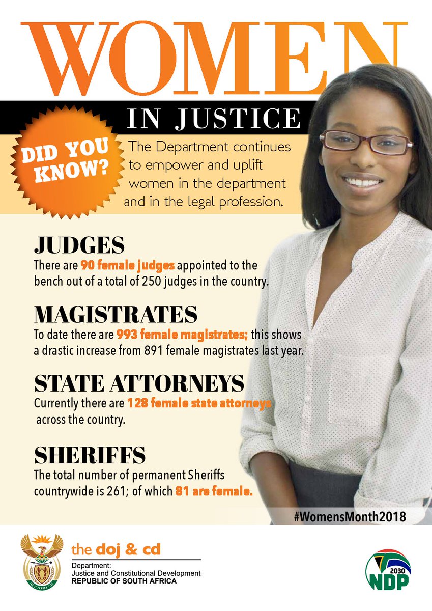 DOJCD_ZA's tweet photo. Celebrating Women In justice #WomensMonth https://t.co/n4R8uSGl7J