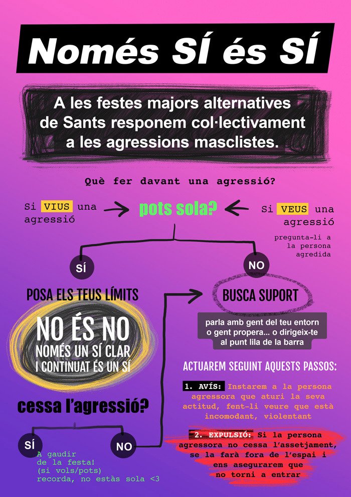 HortaAlliberada's tweet photo. Avui a l'espai Berta Cáceres (@HortaAlliberada) #FMAS18 #Sants
No t'ho perdis
Només sí és sí! A les Festes Majors Alternatives de Sants responem col•lectivament a les agressions masclistes. https://t.co/e1TzExlnpG