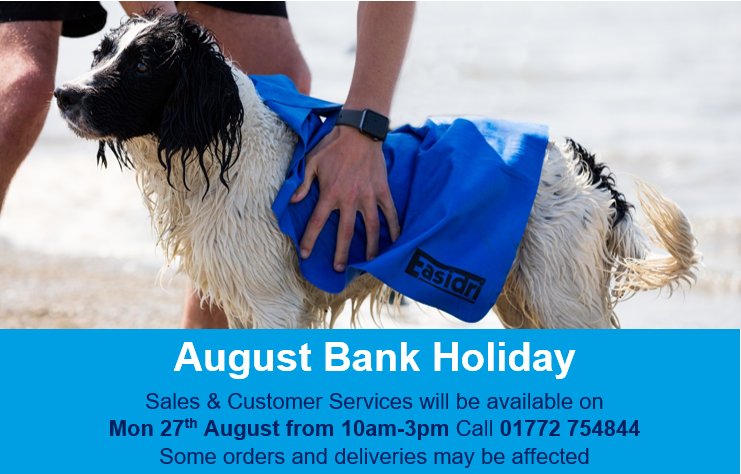 It's Summer Bank Holiday next Monday (27th August 2018). 
Sales &amp; Customer Services will be available from 10am-3pm on Bank Holiday Monday to take orders and to answer queries.
Some customer deliveries may be affected by the Bank Holiday.
#bankholiday