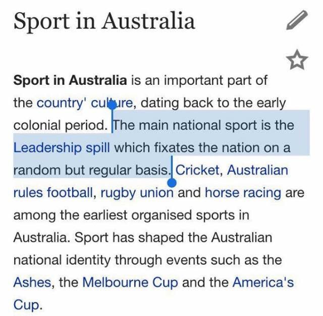 Some play football, we play #AusPol.