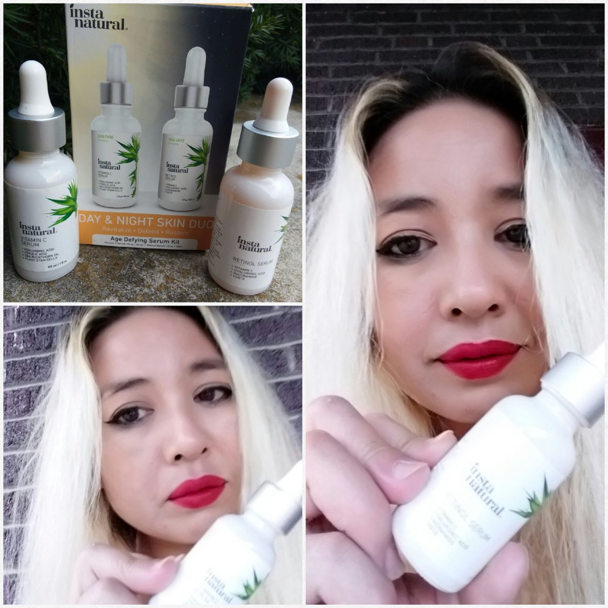 MichelleBriner5's tweet photo. Day and Night Duo by Insta Natural, vitamin c for day ,retinol at night my fine lines are fading along with dark spots! My skin is firmer and more supple. These serums absorb quickly and a little goes a long way!
#instanatural #wrinklesolution
https://t.co/R8f7YKvdNK https://t.co/NMNRmjAWEL