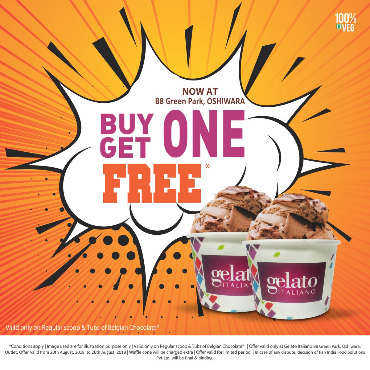 Gelato_Italiano's tweet image. Good News for Gelato Lovers...!
Inaugural Offer* of Shop No. B8 Green Park, Oshiwara Andheri West, Mumbai
Buy ONE get one FREE
#nowopen #inauguraloffer #gelatoitaliano #icecream #foodporn #funtime #FOM #allindia #love #yet #yummy #happy #india #cheescake #richflavor #milk
