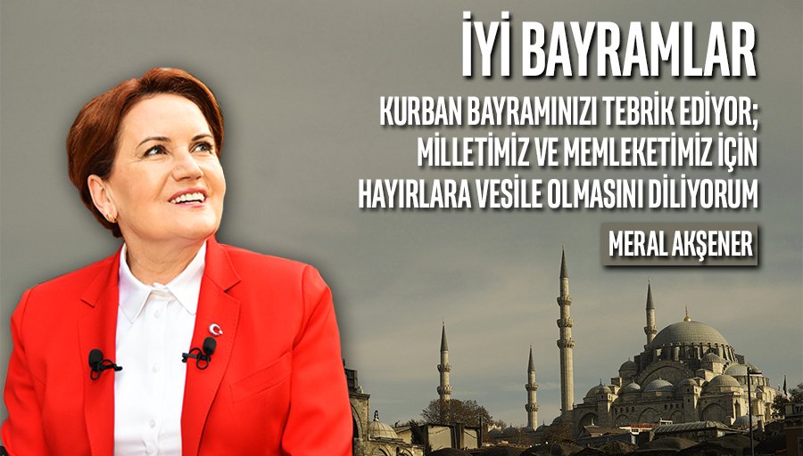 Kurban Bayramınızı tebrik ediyor; milletimiz ve memleketimiz için hayırlara vesile olmasını diliyorum.