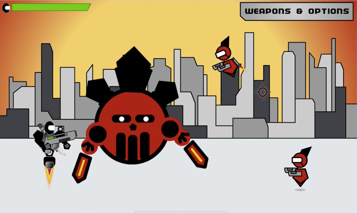 mrkenz0's tweet image. Reminiscing on unfinished #GameDev. Circa 2010. Flash vector art with code written in #ActionScript3. A fun time creating Evil Mech Bosses and various weapon options. My favorites were the Plasma Blaster and #Shuriken Shotgun. Looking to rebuild/finish this game using #Unity3D.