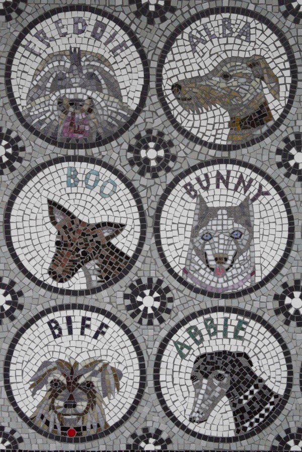 ArtGuideAlex's tweet photo. The Hounds of Hackney Downs @thegentleauthor today! #HackneyMosaicProject https://t.co/0jc3zy1apx