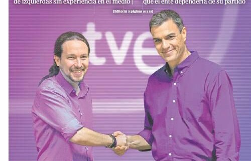 AngelBaena5's tweet photo. Que España va camino de una dictadura comunista es algo q lo ve hasta un ciego. PSOE Y podemos ya controlan prensa, TVs y radios en toda España. Han colocado en sitios estrategicos d la admon a su gente. Estan creando un clima de enfrentamiento entre españoles. Mal pinta esto😱 https://t.co/6nD3qPFzhY