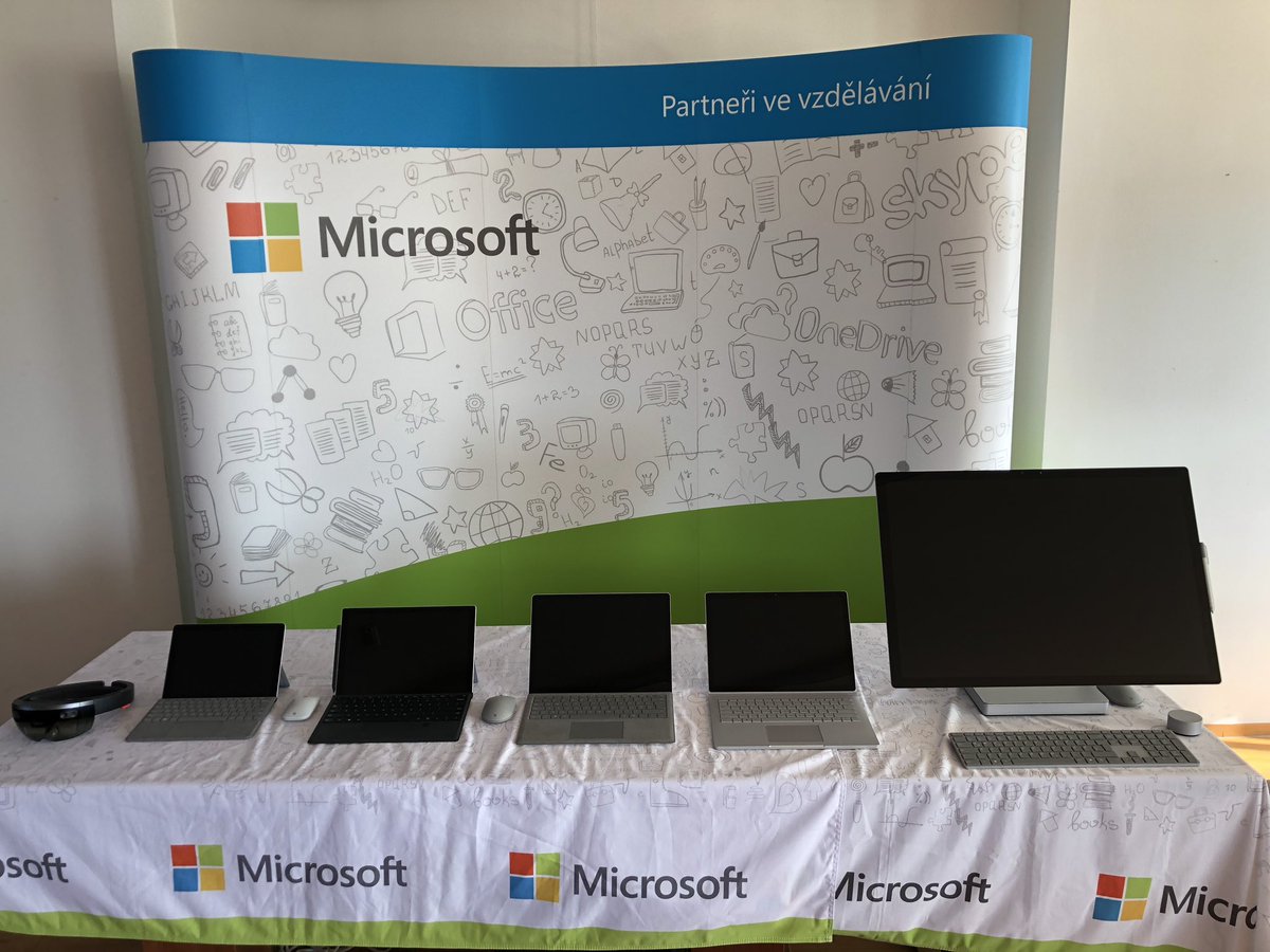karelklatovsky's tweet photo. We are EDU family #MicrosoftEDU #SurfaceDial #SurfaceStudio #SurfaceBook #SurfaceLaptop #SurfaceMouse #SurfacePro #SurfacePen #SurfaceMobileMouse #Hololens https://t.co/WL7HeBeHk4