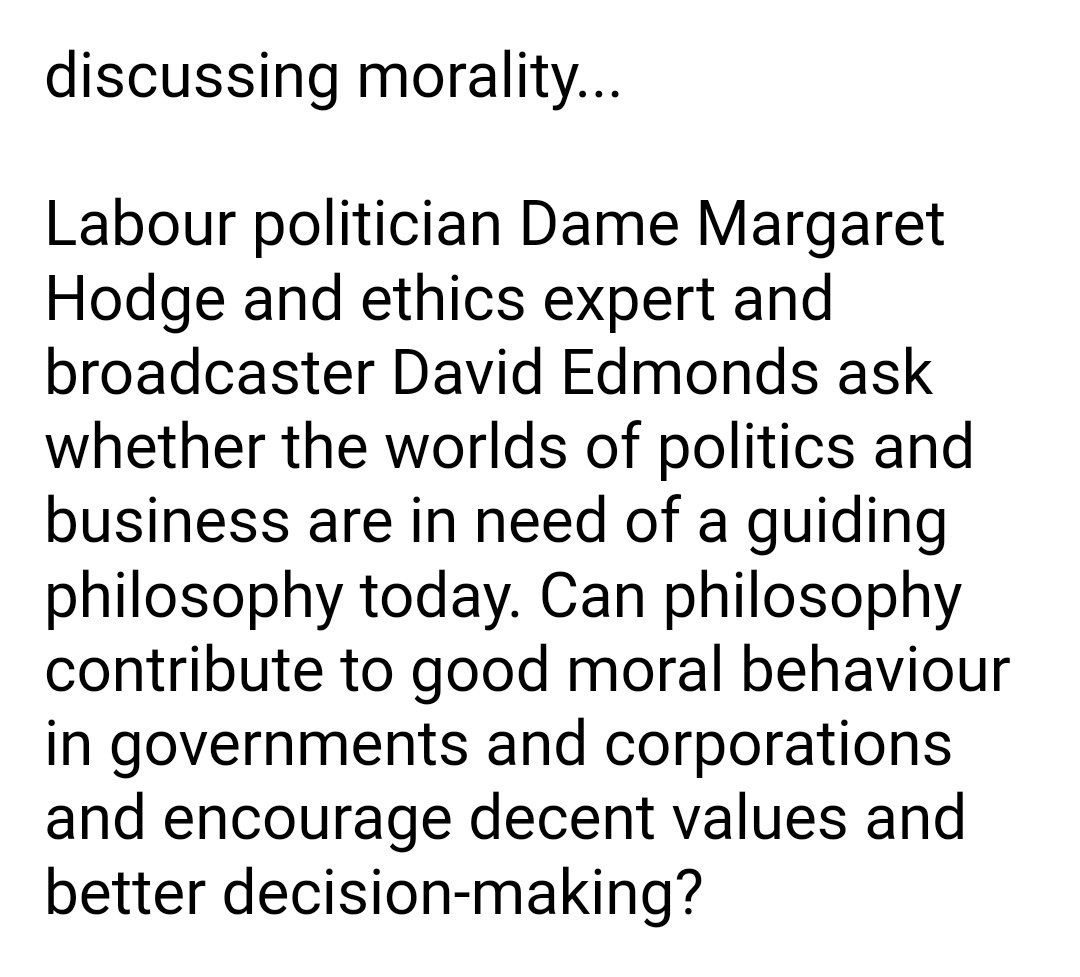 David Edmonds, BBC broadcaster, is the brother of Philip Edmonds of McCann fame, and hence nephew of Margaret Hodge. Here they are, ironically, discussing morality at a literary festival ... http://oxfordliteraryfestival.org/literature-events/2017/march-28/does-politics-and-business-need-philosophy