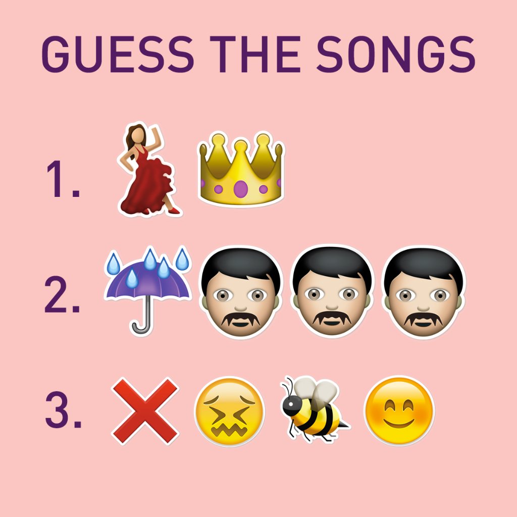 on Twitter: "Can you guess the emoji songs? Post answers and your own emoji songs below! https://t.co/srHXqLypjU" /