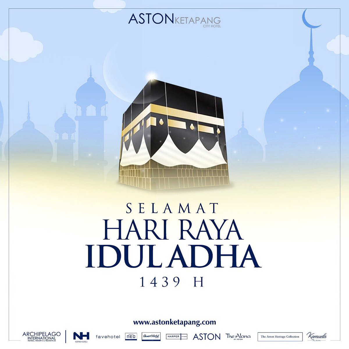 Segenap Manajemen dan Karyawan Aston Ketapang City Hotel Mengucapkan Selamat Hari Raya Idul Adha 1439H
.
🕋🕋🕋🕋
.
#astonketapang #astonketapangcityhotel #archipelagointernational #discoveryourpassion # eidaladha #iduladha1439h #ketapang #ketapangkalbar #aleale