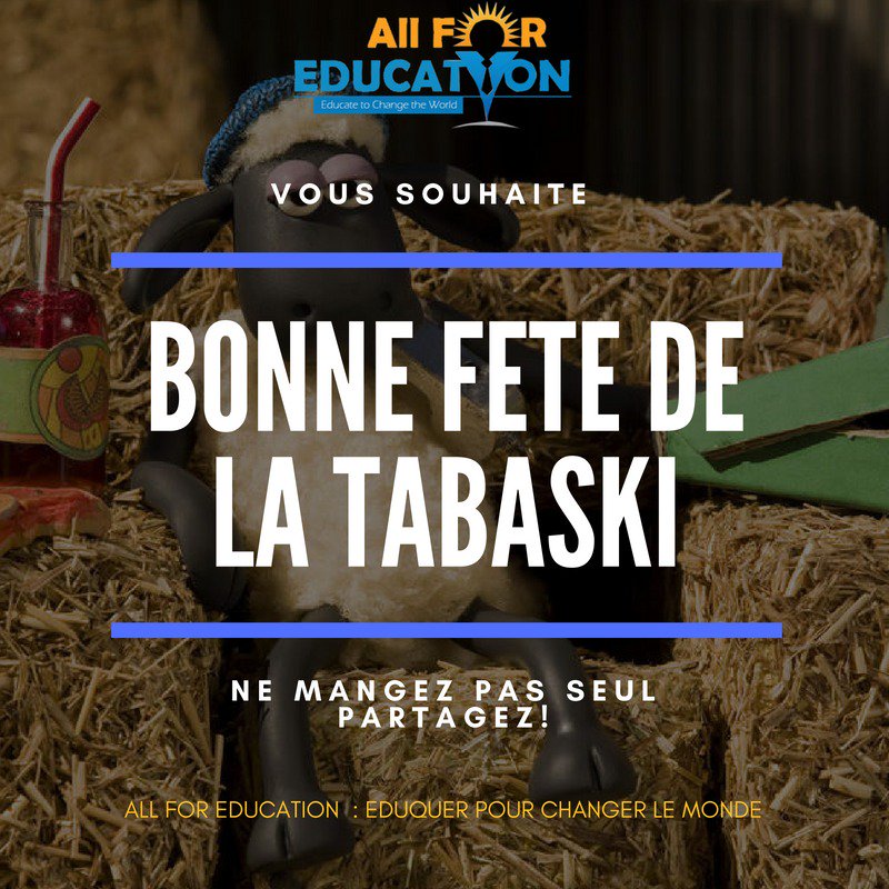 237Maperson's tweet photo. Bonne fête de la tabaski à vous mes personnes.
Soutenons l'association All for Education dans son combat pour l'éducation de nos cadets démunis.
#Tabaski2018 
#maperson_237
#education https://t.co/1dQqrRB0P7