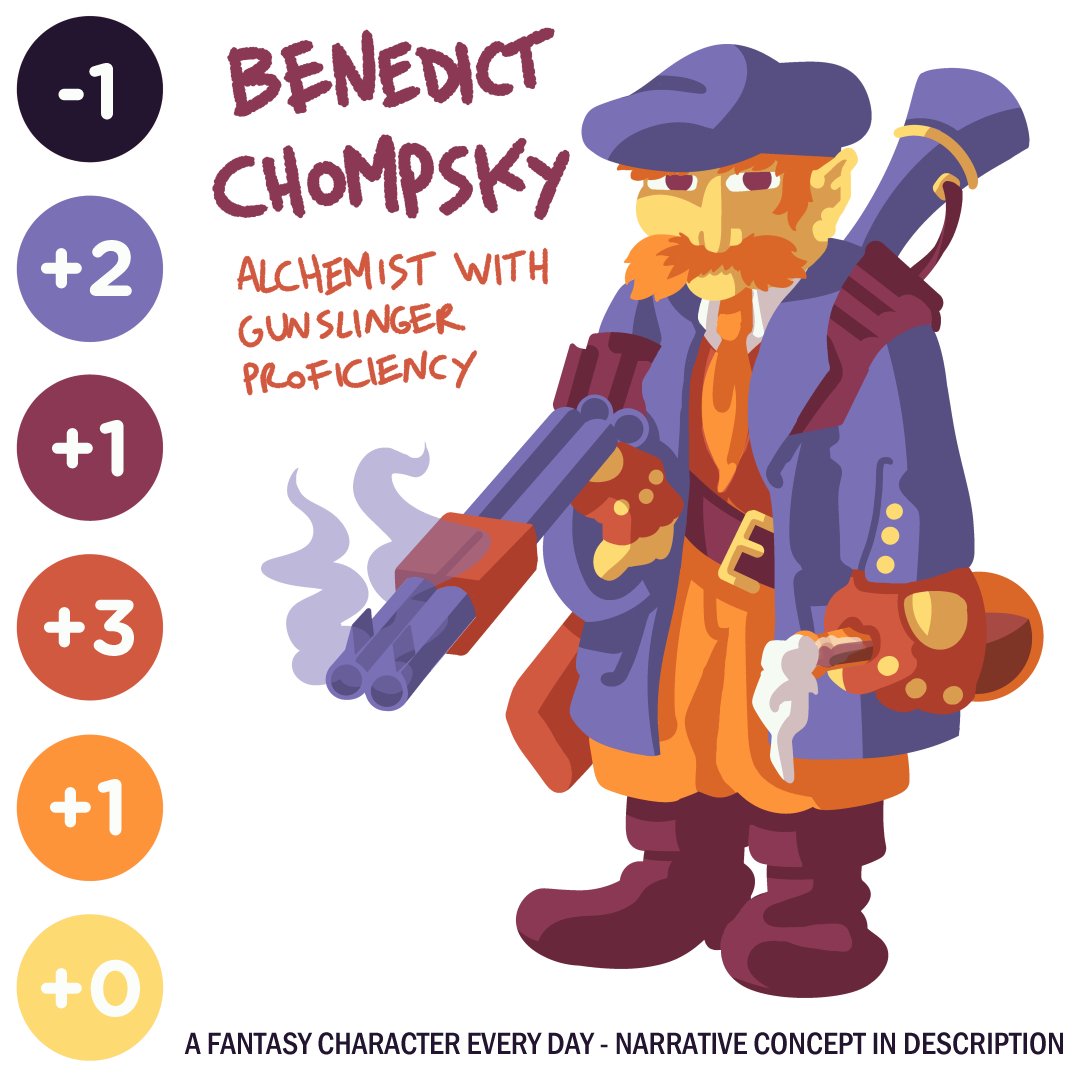 TOBECOmic's tweet photo. Benedict was a smart but egoistic boss... continues on
https://t.co/XfxFl2YyDp

#fantasy #fantasyart #characterdesign #conceptart #digitalart #rpg #rpgcharacter #gdr #characterart  #dnd #5e #gnome #alchemist #gnomechompski #dungeonsanddragons #d20 #pathfinder #dungeonmaster #DM https://t.co/cHY2xNL068