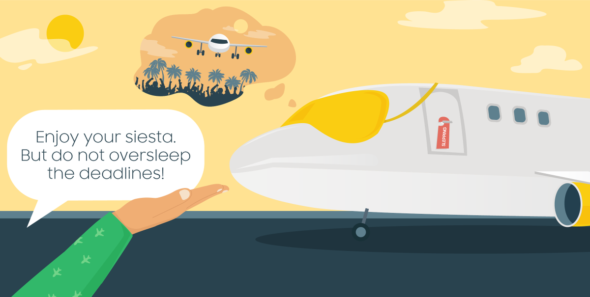 skycopcom's tweet photo. We do respect the tradition of siesta. But do not oversleep the deadlines for paying out #compensations to your passengers. They’ll start taking naps on the planes of your competitors! #Skycop #Vueling #UnhappyCustomer #VuelingLies #DelayedFlight #CancelledFlight #PassengerRights https://t.co/mUguM8x9n1