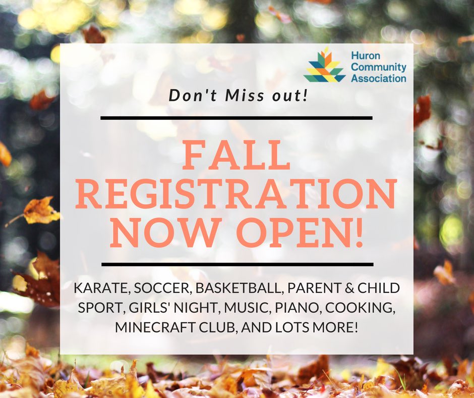Huron Community KW (@huroncommunity) on Twitter photo <a href="/HuronCommunity/">Huron Community KW</a> fall programs open for registration today!!! Come check out all the amazing community programs we have to offer this fall!!! <a href="/HuronCommunity/">Huron Community KW</a> fall programs open for registration today!!! Come check out all the amazing community programs we have to offer this fall!!!