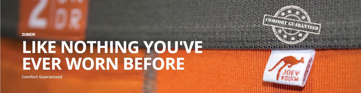 "Like nothing you've worn before"

Comfort is one of the key factors in what makes 2UNDR the best and most unique underwear there are! 

#JoeyPouch