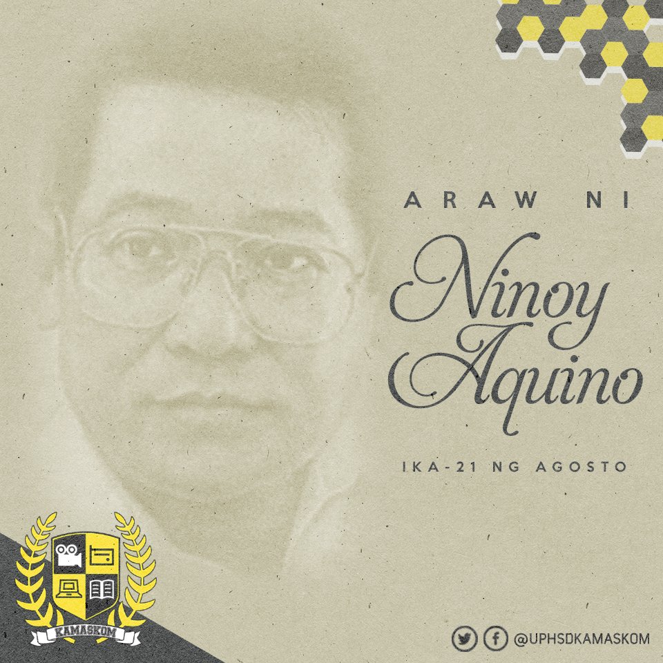 UPHSDKamaskom's tweet photo. ⚠️ Magandang gabi, KAMASKOM! ⚠️🌟

Sama-sama nating alalahanin ang taong matatag na nagsabi na "The Filipino is Worth Dying For".

Ngayong ika-21 ng Agosto, ipinagdiriwang natin ang Araw ni Ninoy Aquino.

Larawan mula sa https://t.co/RATZsfkTKZ https://t.co/kuRiEPd41t