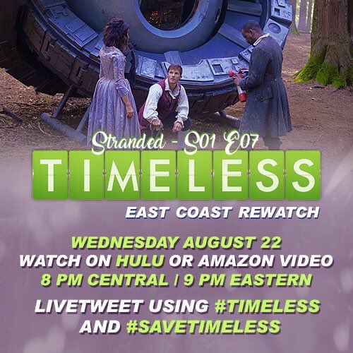 SaveTimelessHQ's tweet image. Who is already excited for Wednesday's rewatch of Stranded? 
🙋 
#timeless #SaveTimeless