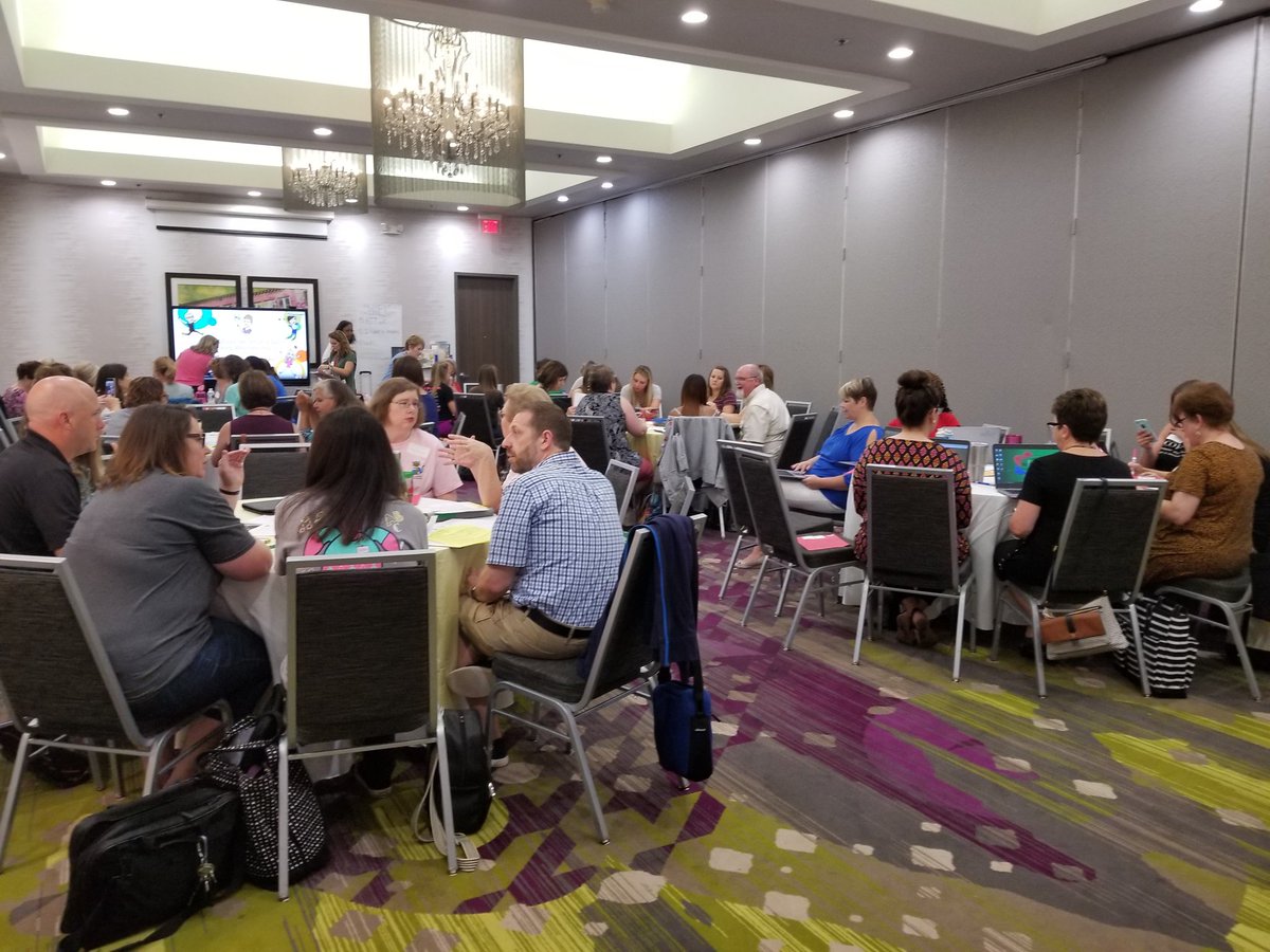 KBendheim's tweet photo. 152 Kindergarten teachers here to learn, grow and prepare for an amazing 2018-2019 school year!
#ADayWithK
#wsfcsearlylearning https://t.co/jAjFsdxQlh