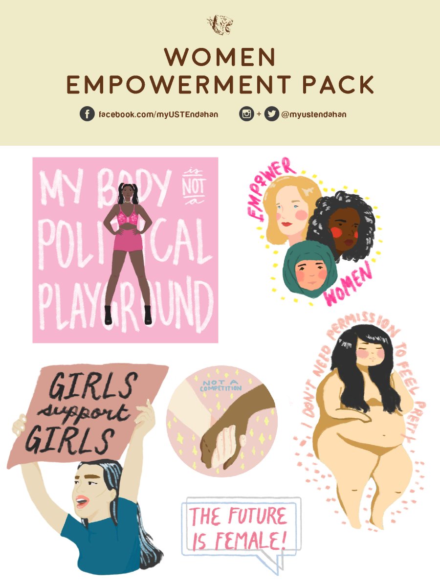 MyUSTEndahan's tweet photo. Samahan ninyo kami sa pagbibigay pugay sa lahat ng lumalaban para sa karapatan. Patuloy nating palakasin ang sigaw ng mga kababaihan! 

Advocacy stickers? MyUSTEndahan na!

25 pesos per sticker; 100 pesos per pack 🌈🌻

Pre-order link: https://t.co/uGYAFT7OJM

#SHEcan #LoveWins https://t.co/zB4YujlZSB