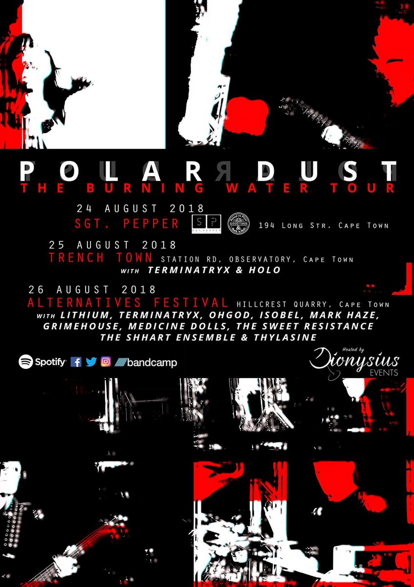 We are super amped to be touring the #mothercity #CapeTown #Capetownlive #cptmusicscene this weekend, playing alongside <a href="/TERMINATRYX/">Terminatryx</a> <a href="/Medicine_Dolls/">The Medicine Dolls</a> <a href="/sapphicreporter/">lana winters.</a> @GoreFiend13 <a href="/LouisCy03341555/">Louis Cypher</a> <a href="/eventsapp_info/">karen lapidus</a>