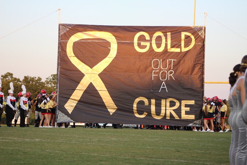 fb_darkside's tweet photo. Gold out is coming up soon and shirts will be for sale starting Wednesday at lunch! Remember for each purchase the proceeds go to help find a cure for cancer! 🎗🔱 https://t.co/HHVPTd5zQI