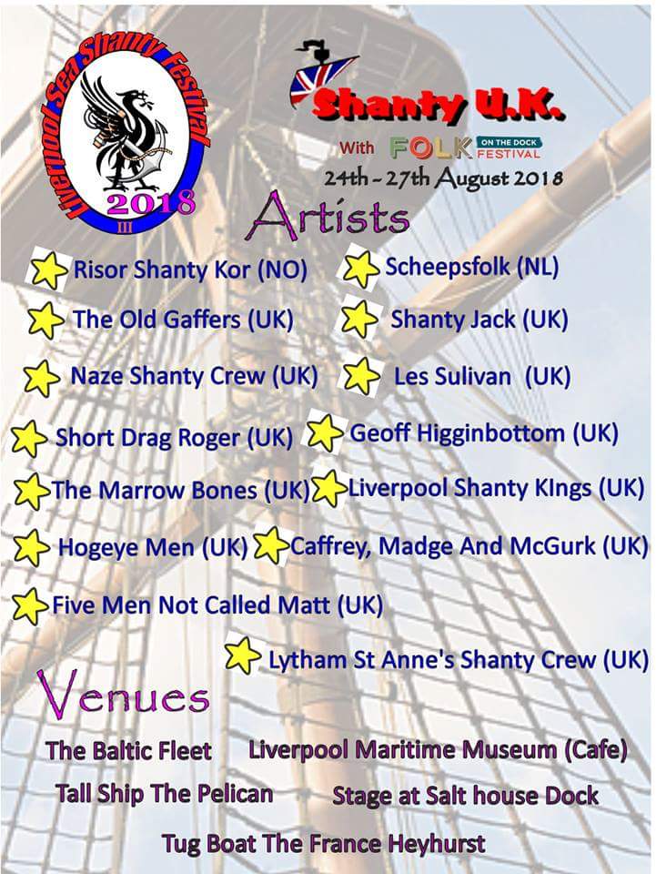 #Liverpool this bank holiday weekend. Great song and music from the best #shanty singers. <a href="/ShantyUK/">Shanty UK</a> <a href="/FolkOnTheDock/">Folk On The Dock</a>