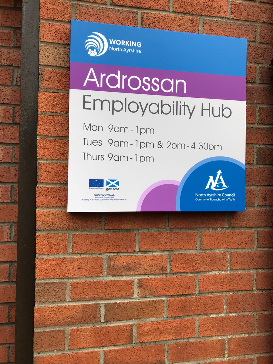 This morning we’re at the re-opening of Ardrossan Employability Hub #employabilityhub #skills #workingnorthayrshire