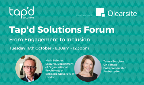 AlexandraPegg's tweet photo. We're pleased to announce the date of our next @tapdsolutions HR Forum, in partnership with @qlearsite. Join us on Tues 16th October where we will be tackling the areas of #EmployeeEngagement, #inclusivity and how these impact on the #EmployeeExperience. https://t.co/dH1dx2nR3l https://t.co/nsWYhxQn1b