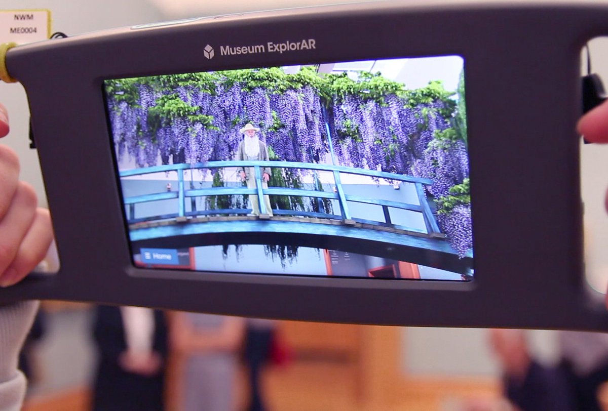Jam_AR_VR's tweet photo. Explore Monet’s waterlily garden, meet the sisters who bequeathed their collection of #impressionist paintings to #AmgueddfaCymru #MuseumExplorAR #augmentedmuseum #augmentedreality #claudemonet #impressionism #nationalmuseumwales https://t.co/8UDENpXjHs