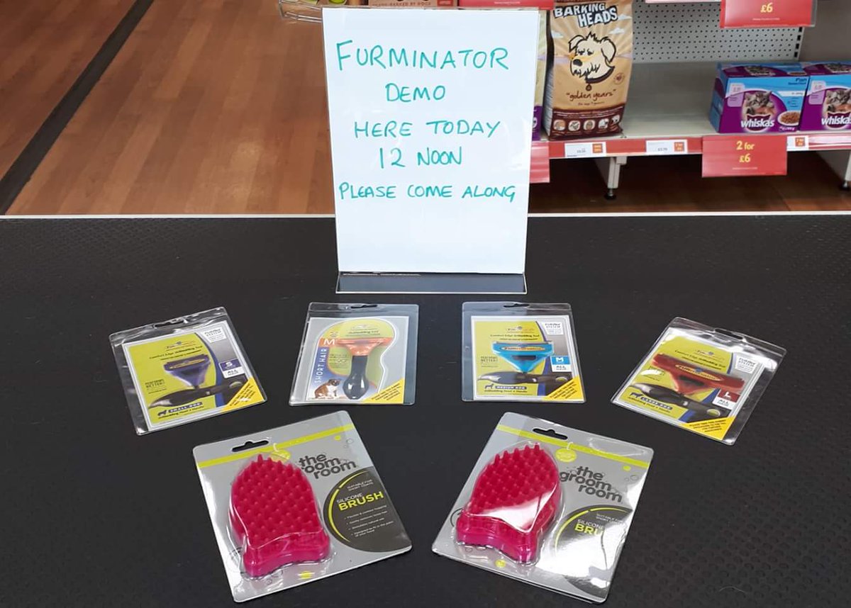 walkdenpah's tweet photo. Our Groom Room are doing a special Furminator demonstration  today 😲

Please come along and join in at 12pm today https://t.co/H9TWppAXWc