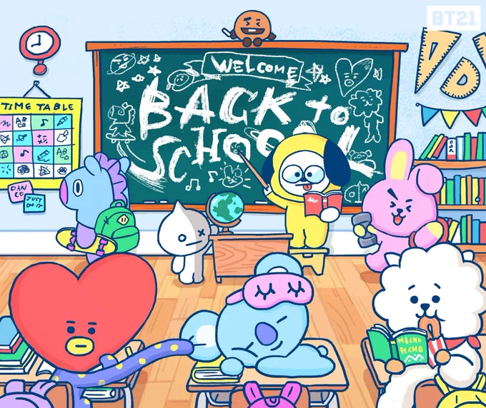 What's your style?
a) Sleepy?  
b) Foodie? 
c) Newbie bodybuilder?
d)A model student ? 
e) Artistic doodler? 
f) Zone out? 
g)Prankster?
#BACKTOSCHOOL #BT21 