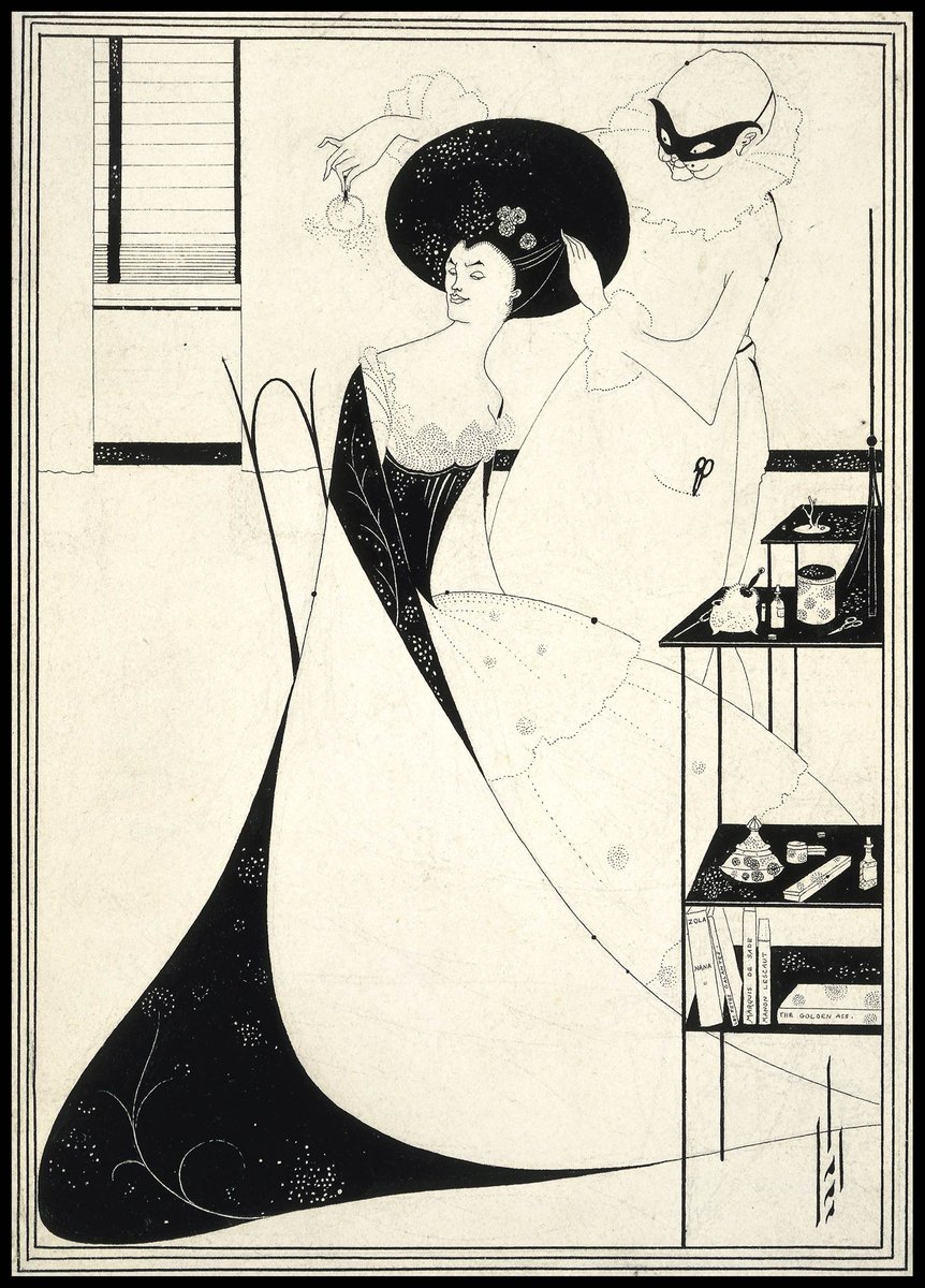 britishmuseum's tweet photo. Aesthetic artist and writer Aubrey Beardsley was born #onthisday in 1872. This illustration from 1893 was made for Oscar Wilde’s play ‘Salome’ https://t.co/rNCIho1fQQ