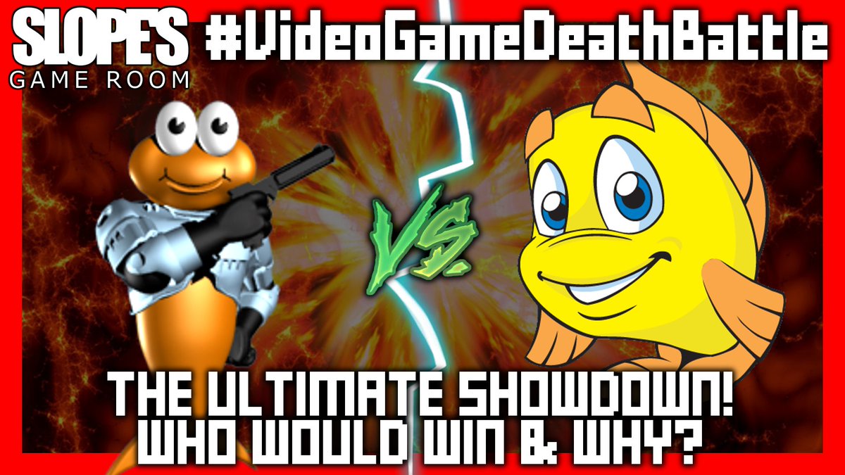 SlopesGameRoom's tweet photo. #VideoGameDeathBattle... Who would win in a fight to the death and why between #JamesPond and #FreddyFish https://t.co/op2Xy8fwQq