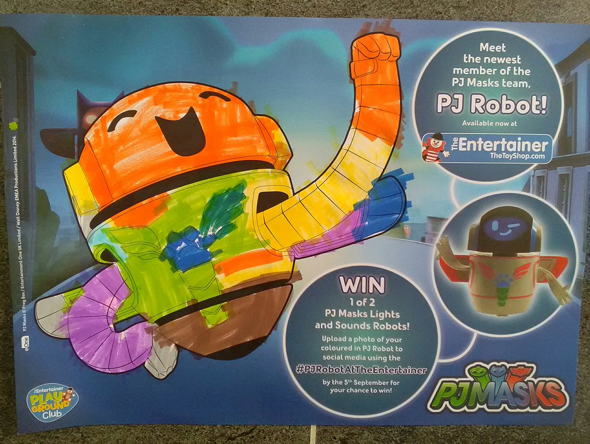 m__streeter's tweet photo. #PJRobotAtTheEntertainer by Eloise age 4 https://t.co/HGiqBwqqZO