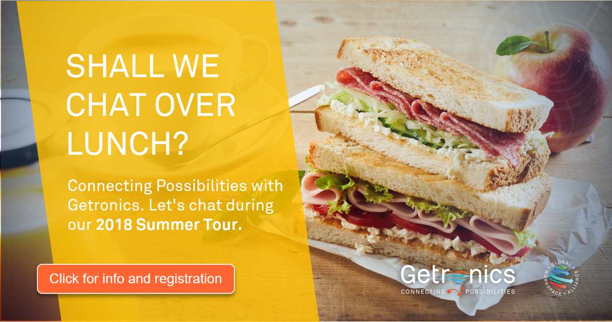 We're launching our first Getronics NL Summer Tour | Lunch Sessions.
Come to meet over lunch with Mark Waitz, our Customer Manager in The Netherlands. Pick any date between 21/08 and 07/09 – lunch will be on us! For more info and registration:  bit.ly/2OM8s3N