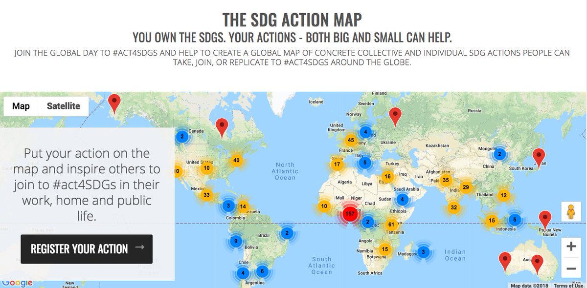 You OWN the #SDGs!🤗 Your actions 💪- no matter how big or small - can help! Join the Global Day to #act4SDGs &amp; put your action on the map 🗺 &amp; inspire💡others! act4sdgs.org