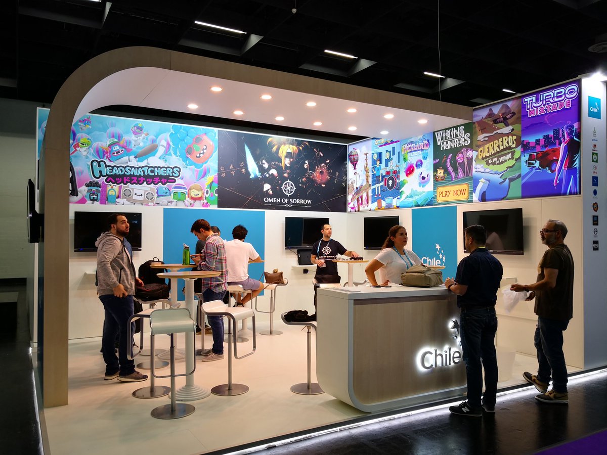 NieblaGames's tweet photo. Come visit the Chilean delegation of game developers at #Gamescom! We'll be expecting you at the Hall 3.2 Stand B071g. #Gamescom2018 #gamescom2018chile #gamedev #indiedev https://t.co/6YWOOPNvls