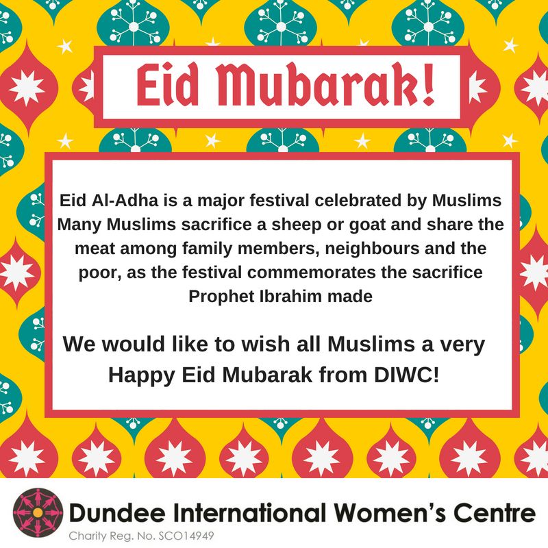 DIWC1969's tweet photo. Whether you are celebrating today or tomorrow, have a brilliant day and a very happy Eid Mubarak to all Muslims! :-) x
#diwc #dundee #eid #eidmubarak #islam #muslims #muslim #celebration #celebrate #celebrating #party #partytime #family #friends #gifts #presents #diversity https://t.co/9ZosHIr4Fk